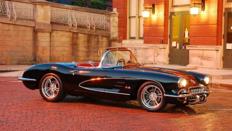 Classic Charm of a Vintage Corvette Roadster wallpaper