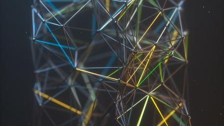 Geometric Connections in Digital Space wallpaper