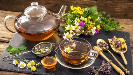 Herbal Tea Aesthetic for Relaxation and Calmness wallpaper