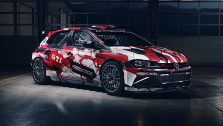 Dynamic Volkswagen GTI Race Car Wallpaper wallpaper