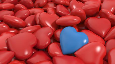 Blue heart wallpaper