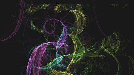 Vibrant Fractal Dance in Digital Artistry wallpaper