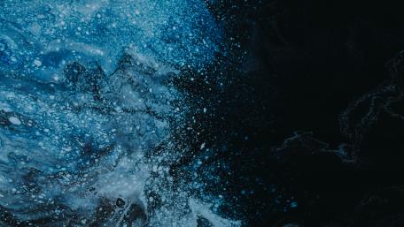 Blue ocean bubbles wallpaper