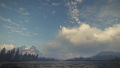 Majestic Mountains Reflecting on Tranquil Waters wallpaper