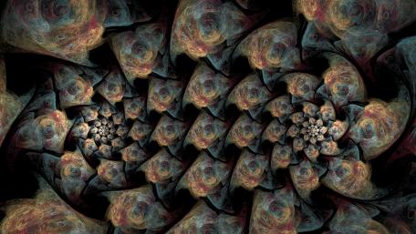 Ethereal Spiral of Colors and Shapes wallpaper
