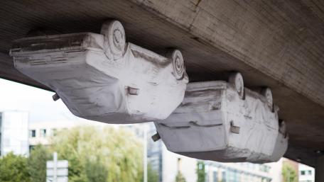 Andreas von Weizsaecker's "Hangover" Sculpture in Hanover, Germany wallpaper