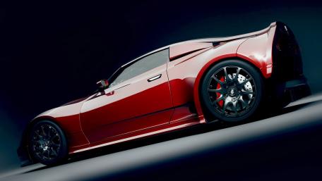 Sleek Red Sports Car Showcase wallpaper