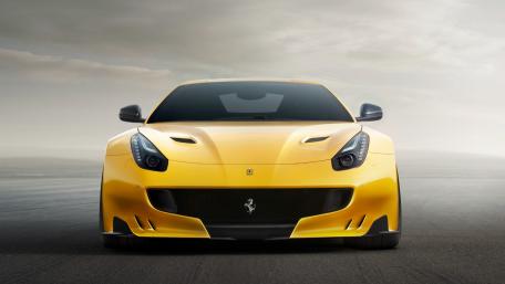 Lustrous Yellow Ferrari Powerhouse wallpaper