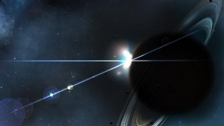 Stellar Symphony of Light and Darkness wallpaper