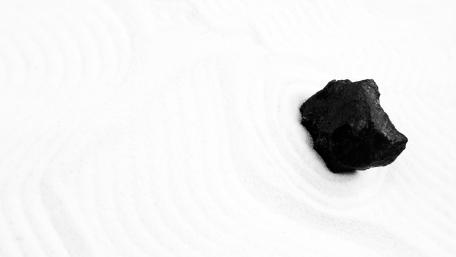 Zen Harmony in Black and White wallpaper