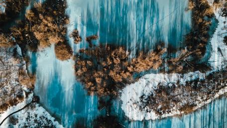 Winter Elegance from Above wallpaper