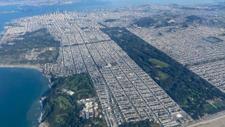 Aerial View of San Francisco wallpaper