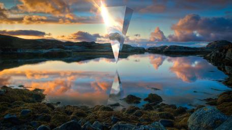 Structure reflection wallpaper