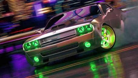 Dodge Challenger neon art wallpaper
