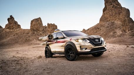 Rugged SUV Adventure in an Arid Landscape wallpaper