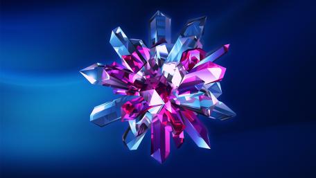 Vibrant Crystal Starburst Design wallpaper