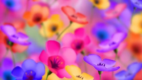 Vibrant Blossoms in a Floral Wonderland wallpaper
