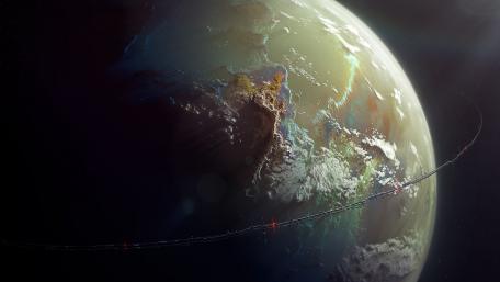 Galactic Dreamscape of a Celestial World wallpaper