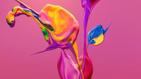 Vibrant Swirls of Colorful Abstract Art wallpaper