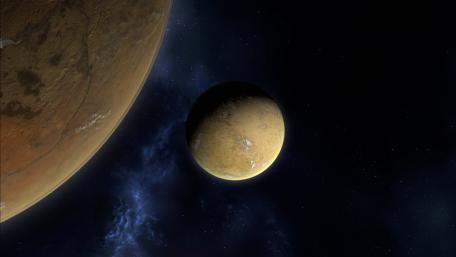 Mystical Planets in the Cosmic Void wallpaper