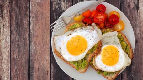 Breakfast Bliss with Avocado Toast and Eggs wallpaper