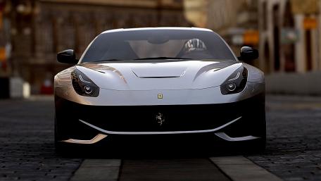 Sleek Silver Sports Car on City Streets wallpaper