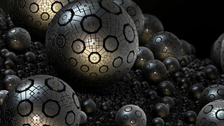 Spheres of Intrigue in Abstract Design wallpaper