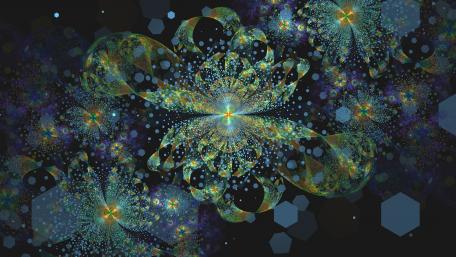 Vibrant Fractal Flower Explosion wallpaper