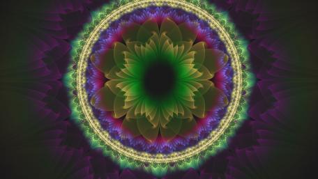 Vibrant Fractal Blossom Artistry wallpaper