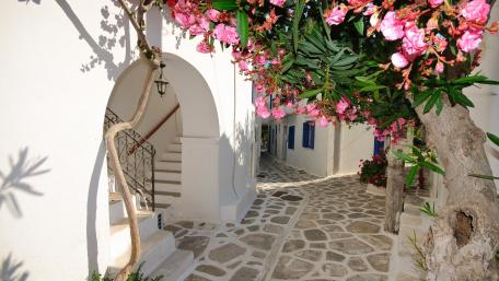 Charming Streets of a Coastal Town wallpaper