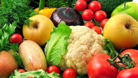 Vibrant Fresh Produce Harmony wallpaper