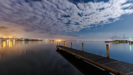 Serene Night at the Lake wallpaper