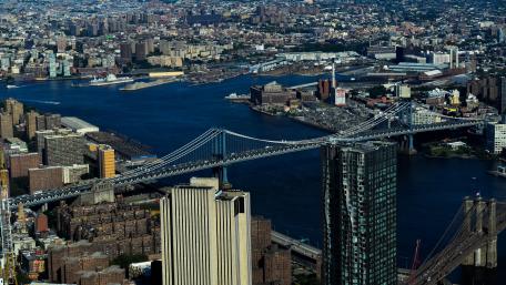 Stunning Aerial View of a Vibrant Cityscape wallpaper