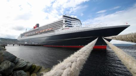 Majestic Ocean Liner at Docking Station wallpaper