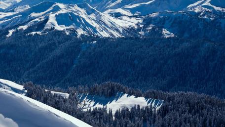 Majestic Snow-Capped Mountain Landscape wallpaper