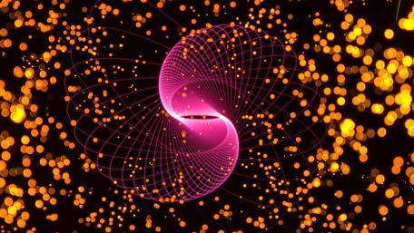 Vibrant Abstract Waves with Glowing Accents wallpaper