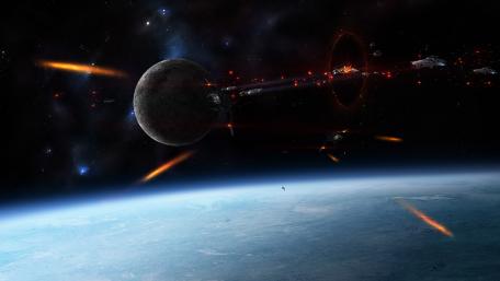 Epic Space Battle in a Distant Galaxy wallpaper