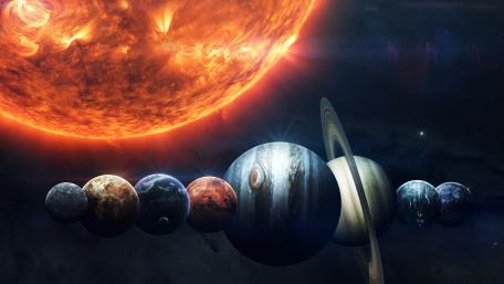 Stunning Solar System Display wallpaper