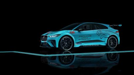 Sleek Jaguar Electric Race Car Wallpaper wallpaper