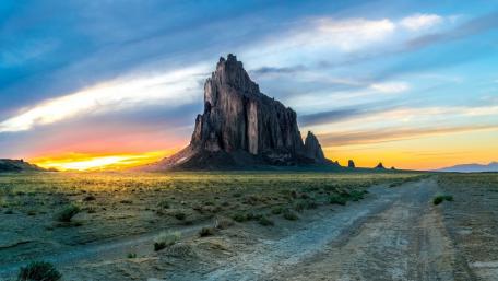 Majestic Rock Formation at Sunset wallpaper