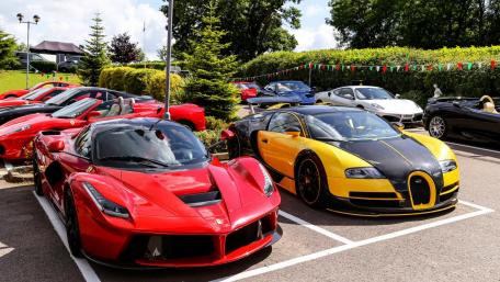 Stunning Supercars Showcase in Vibrant Colors wallpaper