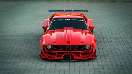 Intense Red Racing Car Wallpaper wallpaper