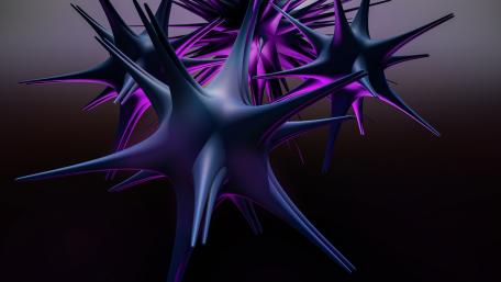 Spiky Abstract Formations in Vibrant Colors wallpaper