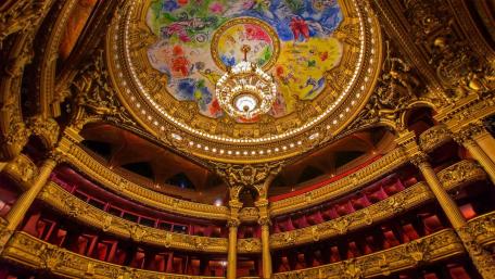 Magnificent Opulence of The Opera House Interior wallpaper