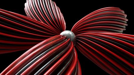 Dynamic Red and Black Swirls in 3D Artwork wallpaper