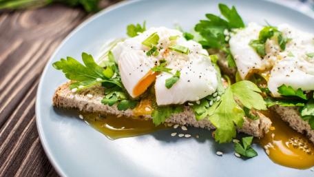 Delicious Poached Eggs on Toast wallpaper