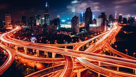 Vibrant Nighttime Cityscape wallpaper