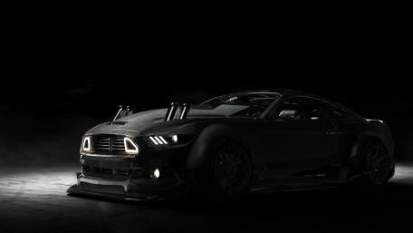 Sleek Black Sports Car in Shadows wallpaper