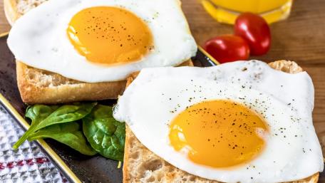 Sunny Side Up Delightful Breakfast Plates wallpaper