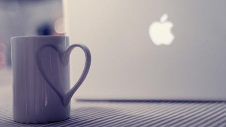 Cozy Moments with Love and Technology wallpaper